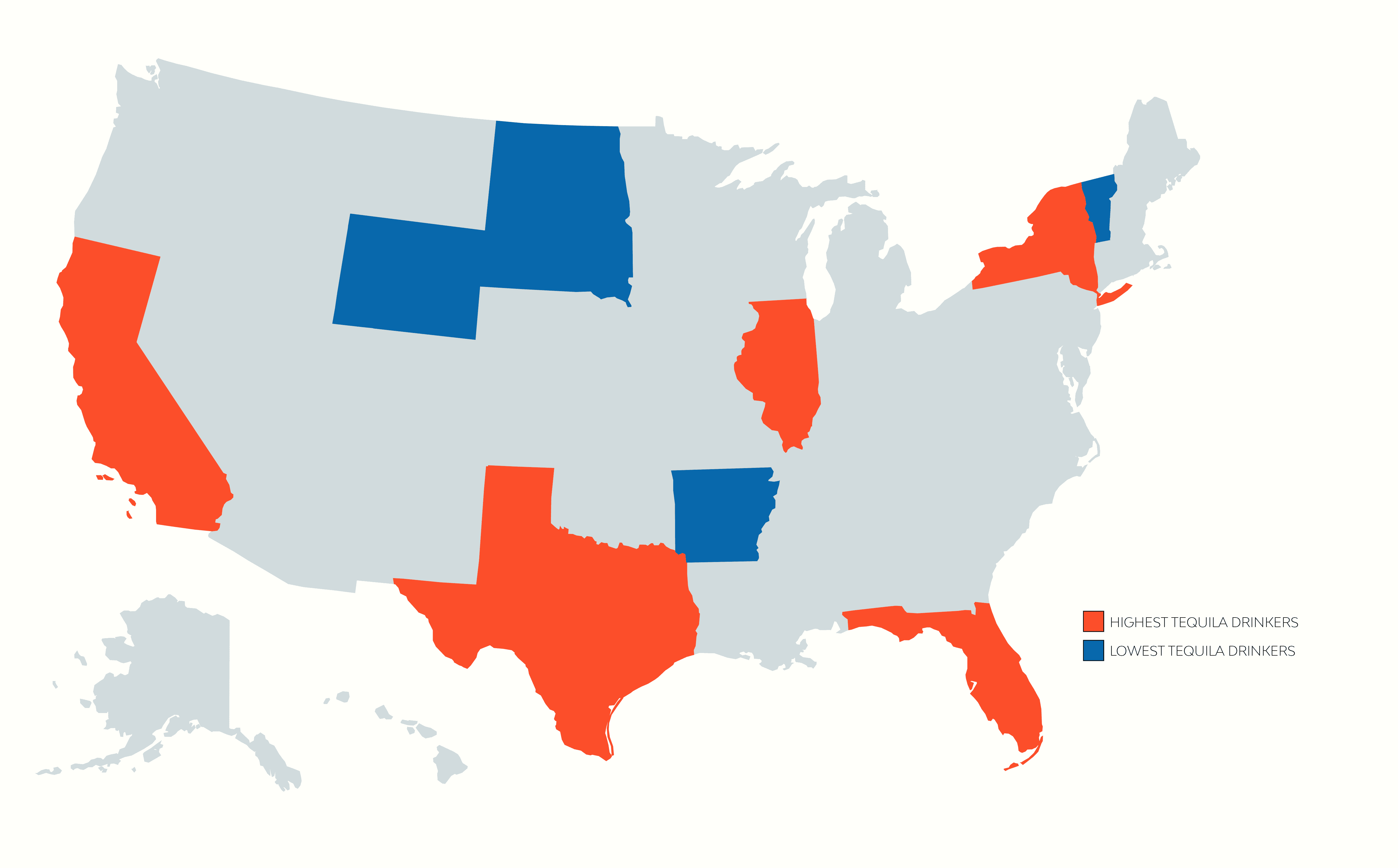 tequila consumption nationwide - tequila drinkers nationwide